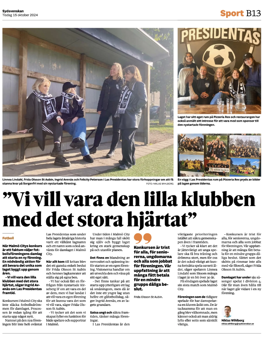 Lagfoto på Las Presidentas